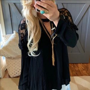 💥LAST ONE💥 Bohemian Lace Long Sleeve Blouse NWT